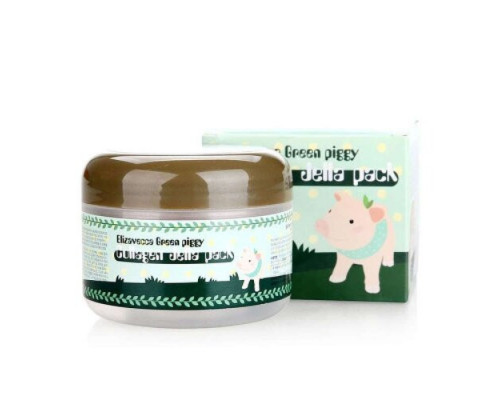 Коллагеновая маска для упругости и эластичности кожи Elizavecca green piggy collagen