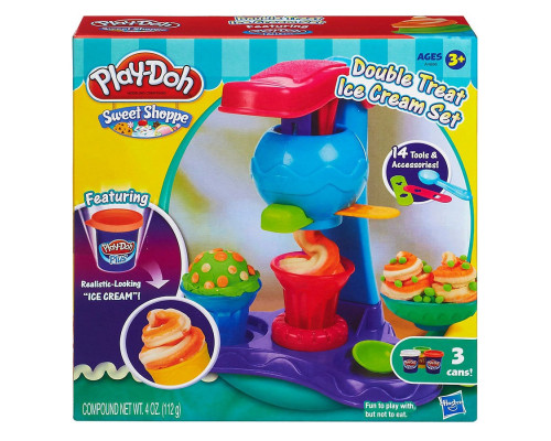 Набор для лепки из пластилина Play-Doh Двойная порция мороженого (7550)