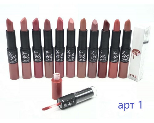 Помада-блеск матовая KYLIE Matte Lipstick Lipgloss 2в1