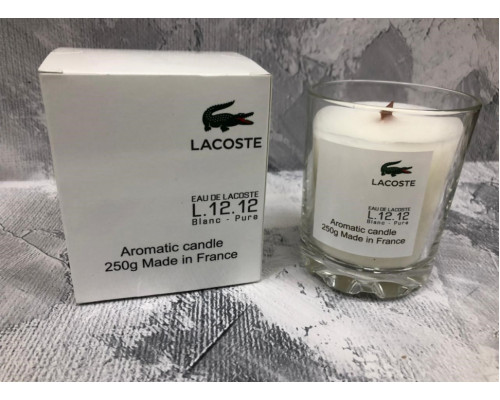 Парфюмерная свеча Lacoste Eau de L.12.12 Blanc 250 мл