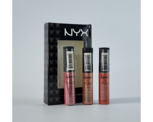 Блеск для губ NYX Soft Matte Lip Cream 3-Piece Set