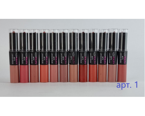 Помада Huda Beauty - Matte Lipstick & Lipgloss 2 in 1 (12шт.)