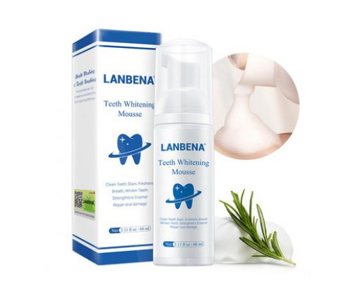 Отбеливающий мусс Lanbena Teeth Whitening Mousse, 60 мл (2г250)