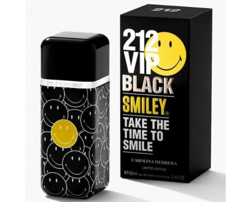 Парфюмерная вода Carolina Herrera 212 VIP Black Smiley 100 мл